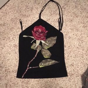 Rose halter top